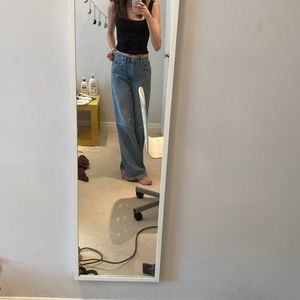 Aritzia high rise long wide leg jeans size 25/could fit 26